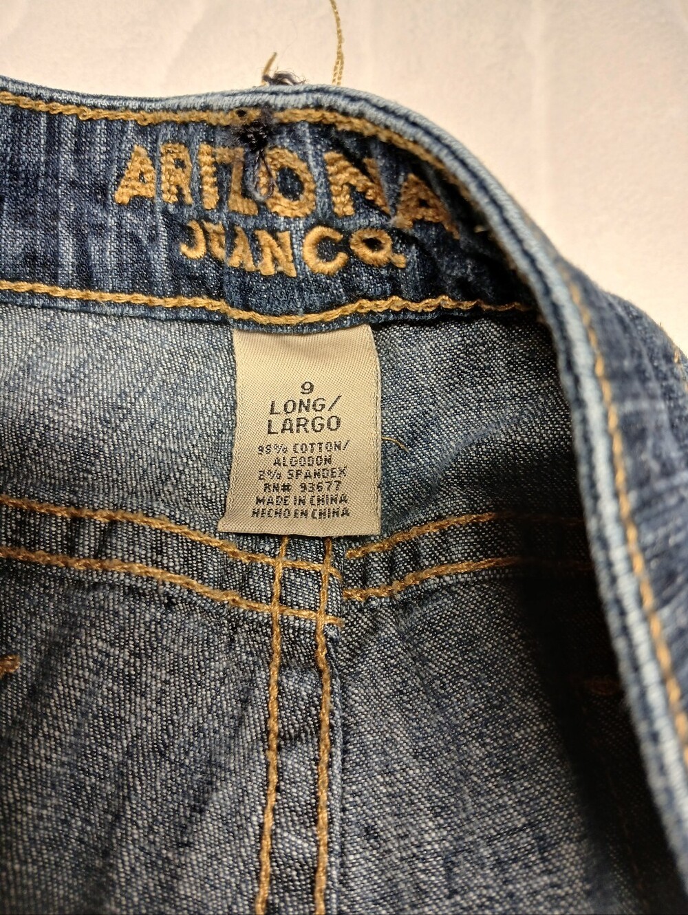 Arizona Jean Co Womens Jeans Size 9 Long Stretch Dark Wash - Picture 7 of 8